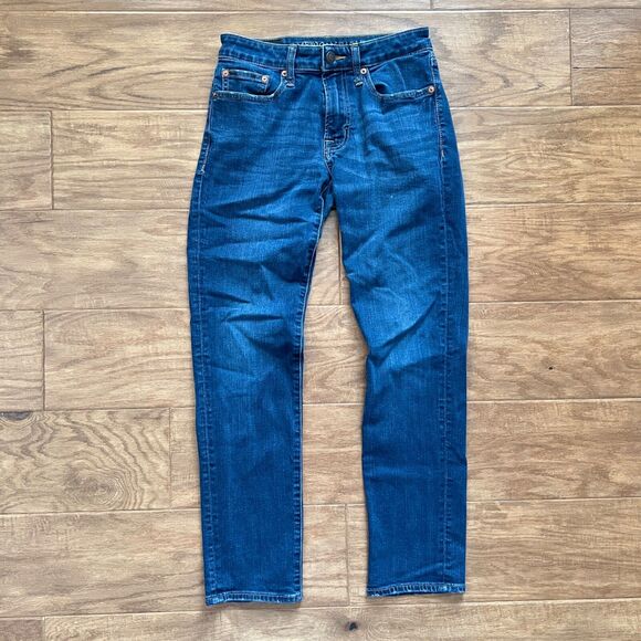 American Eagle Jeans Men's Size 28x30 Extreme Flex Slim Straight Medium Wash - Picture 1 of 12